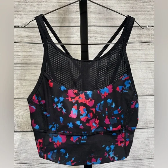 LULULEMON 4 CLIP IN LONG LINE Dandy Digie Black Fitness SPORTS BRA - Picture 2 of 4